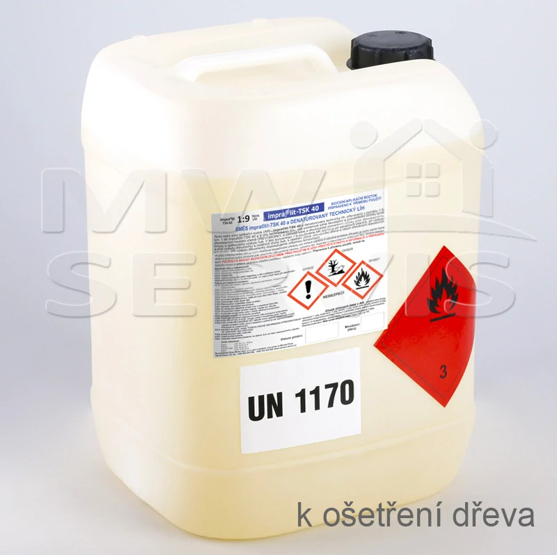 Aplikační roztok impra®lit-TSK 40 a technický líh, balení 20l - poměr 1:6 (CARGO)